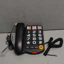 Sangyn Landline Phones for Seniors with Large Button Corded Telephone for Home with Amplified Loud Ringer Volume Adjustable One-Touch Dialing Big Button Telephones for Visually Hearing Impaired,Black