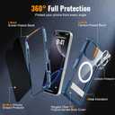 360 Protection Magnetic for iPhone 16 Pro Case Built-in 9H Privacy Screen Protector & Metal Stand[Fit for Magsafe][Anti-Spy][Lens Protector] Heavy Duty Shockproof Phone Case for iPhone 16 Pro