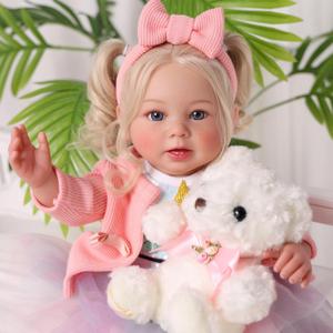 BABESIDE Lifelike Reborn Baby Doll - 20 Inch Princess Realistic Newborn Baby Doll with Blonde Hair, Handmade Real Life Toddler Doll, Includes Clothes, for Kids Ages 3+
