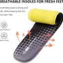 CCSOFTIME Memory Foam Insoles for Women, Thin Replacement Shoe Inserts for Work Boots Running Shoes Hiking Shoes Sneakers Cushion Inner Soles Black W6