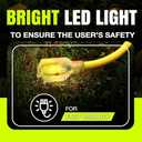 200ft Outdoor/Indoor Extension Cord 12/3 Gauge Extra Heavy Duty 3 Prong SJTW, Waterproof, Flexible Cold-Resistant Long Power Cord,8A 125V 1000W, Yellow by LifeSupplyUSA