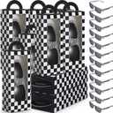 32 Pcs Race Car Party Favors Set 16 Black and White Checkered Favor Boxes and 16 Checkered Sunglasses Gift Boxes for Race Car Party Birthday Decorations