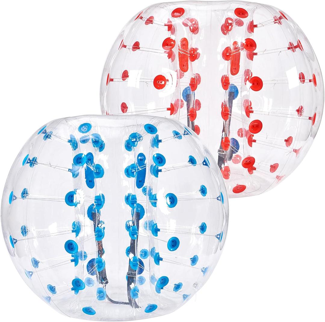 VEVOR Inflatable Bumper Ball 2 Packs; 2FT/3FT/4FT/5FT Body Size Adult Human Bubble Ball, Bumper Bubble Soccer Ball for Teens/Adults, 2 packs