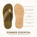 Men's Flip Flops Summer Beach Soft Comfort Thong Sandals Open-Toe Shoes Outdoor Water Resistant Lightweight Sandals (10.5, Olive-1)