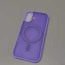 SUPFINE Magnetic for iPhone 16 Case (Compatible with MagSafe) (10 FT Military Grade Drop Protection) Slim Translucent Matte Shockproof with Anti-Fingerprint Phone Case, Purple