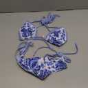 Tainehs Women's Sexy Halter Bikini Set Triangle Top String Swimwear Two Piece Swimsuits Cheeky Bathing Suit, Size Small