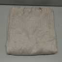 EVALESS Womens Sweaters Casual Long Sleeve Crewneck Cable Knit Lightweight Oversized Crochet Sweater Pullover Tops (X-Large, Parchment)