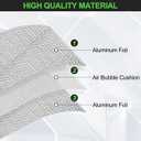 Reflective Insulation Roll 59 inch x 8.2Ft Double Bubble Reflective Aluminum Foil Wrap Insulation Sheet Thermal Shield Radiant Barrier for Winter RV Window Thermal Cold Insulation Summer Heat - Silver