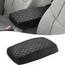 KBH Center Console Armrest Cover for Toyota Avalon 2005 2006 2007 2008 2009 2010 2011 2012, Car Arm Rest Lid Protector Soft Covering, Vinyl Leather, Anti-Scratch, Black
