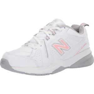New Balance Women's 608 V5 Casual Comfort Cross Trainer (7 Wide, White/Pink)