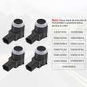 4 PCS PDC Parking Assist Sensor - Compatible with Dodge Journey, Durango, Ram 1500 2500 3500, Jeep Commander, Liberty, Grand Cherokee - Replace 1EW63TZZAA - Reverse Backup Parking Sensor