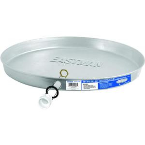 Eastman Aluminum Water Heater Drain Pan with PVC Fittings, 28 Inch ID x 30 Inch OD Compression, 60087