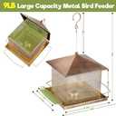 Bird Feeder, Heavy Duty Metal Bird Feeders for Outdoor Hanging, 9LB Extra Large Capacity Wild Birdfeeder for Garden Yard Outside Backyard