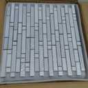 Blujellyfish Mosaic Tiles Crystal Glass Tile Rose Gold Interlocking Chrome Silver Black Ink Blue Mosaic Bath Kitchen Fireplace Decor TSTGT107 (5 Square Feet) (5 Sheets (12x12 Inches))