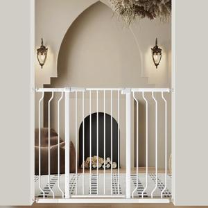 40.55" Extra Tall Baby Dog Pet Gate 29.92-46.85" Wide Indoor White