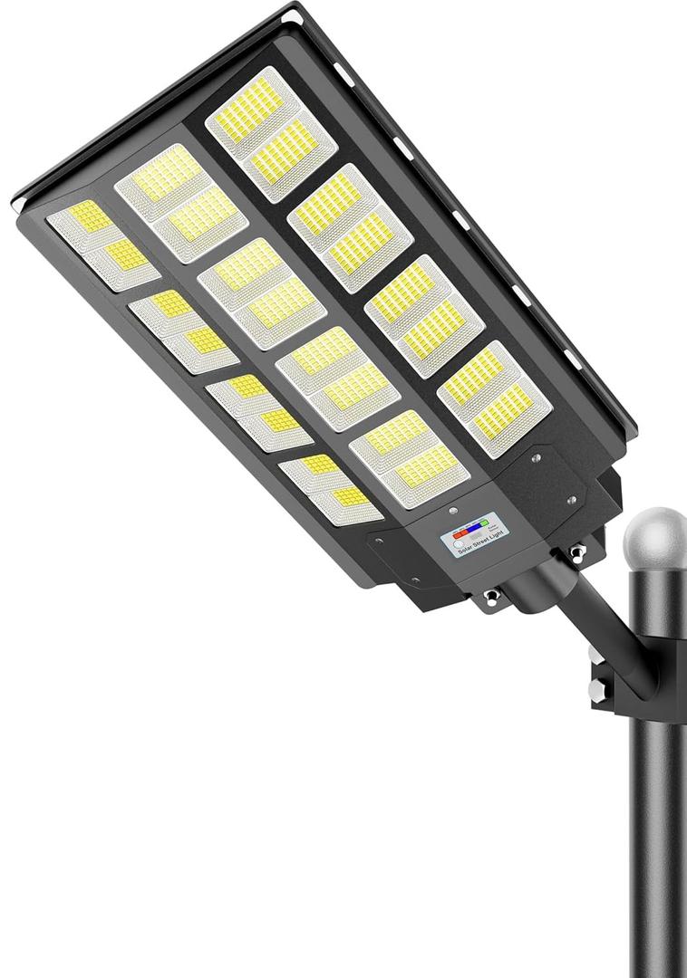 loyoele 9000W Solar Street Lights Outdoor 240000 Lumens Solar Flood Light with Remote Control & Motion Sensor, Waterproof IP66 Dusk to Dawn Solar Power Lights for Garden,Yard, Path, Parking Lot