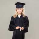 Matte Preschool and Kindergarten Graduation Cap Gown Set with Year Charm Tassel (Silver)
