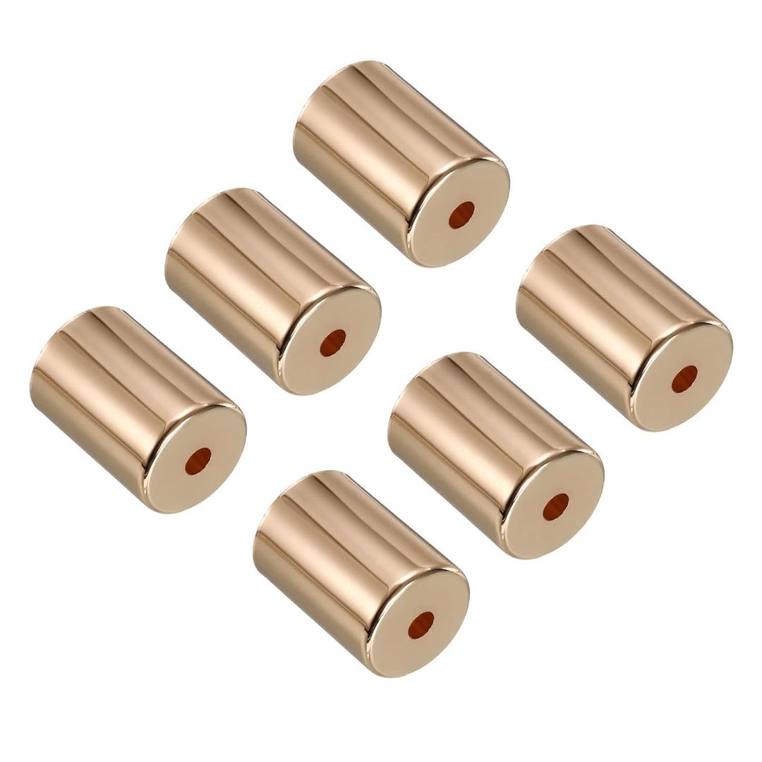 PATIKIL E26/E27 Lamp Socket Cup, 6 Pack Flat Lamp Bases Holder Covers Sleeves Decorative Lighting Accessories for Chandelier Wall Ceiling Light Gold Tone