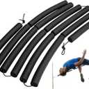 High Jump Training Equipment, High Jump Bungee Elastic Crossbar, Cord Training Equipment Foam for Beginners Athletes Practice, Black
