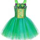 Fairy Costume for Girls with Wings Flower Crown Halloween Party Princess Dress Up Birthday Gifts, 9-10Y