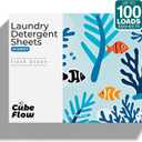 Laundry Detergent Sheets, Ebony Rose Scent - 100 Loads | 72-hour long lasting fragrance, Eco Friendly Sheets | Pre-Measured, Liquidless for Deep Clean | Hypoallergenic (Fresh Ocean)