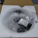 Redluck Mid Century Modern Motion Sensor Outdoor Ceiling Light, 11'' Glass Dusk to Dawn Flush Mount Porch Lights Outdoor, Black Ceiling Lamp for Entryway, Garage, Hallway (Bulb Not Included)