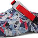 YUKTOPA Men's Clogs Outdoor Athletic Sports Sandals Adult Slip On Garden Shoes Summer Water Beach Shoes Casual Slippers Lightweight Breathable Non Slip (13, Grey/Red 577)