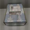 True North by Sleep Philosophy Cozy Flannel Warm 100% Cotton Sheet - Novelty Print Animals Stars Cute Ultra Soft Cold Weather Bedding Set, Queen, Blue Forest 4 Piece