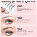 20 Sheets Eyebrow Tattoo Waterproof Eyebrow Sticker, 4D Hair Like Natural Fake Tattoo Eyebrows Peel Off Instant Transfers Brows Shaper Eyebrow Makeup Sticker for Women Girls,Natural Brown