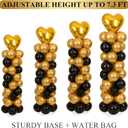 4 Sets Balloon Column Stand Kit, 7FT Height Adjustable Metal Balloon Tower with Weighted Base Water Bags Reusable, Party Decoration for Wedding, Birthday, Graduation, Baby Shower