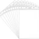 10 Pack Job Ticket Holders 8 1/2" x 11" Waterproof Zip Page Protectors Heavy Duty Dry Erase Document Storage Shop Ticket Holders