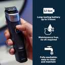 Philips Norelco Multigroom 5000 Series, All-in-One Trimmer and Hair Clipper, 18-Piece Men's Grooming Kit for Beard, Face, Hair, Body and Intimate Areas, No Blade Oil Needed, Model MG5910/49 (Black)