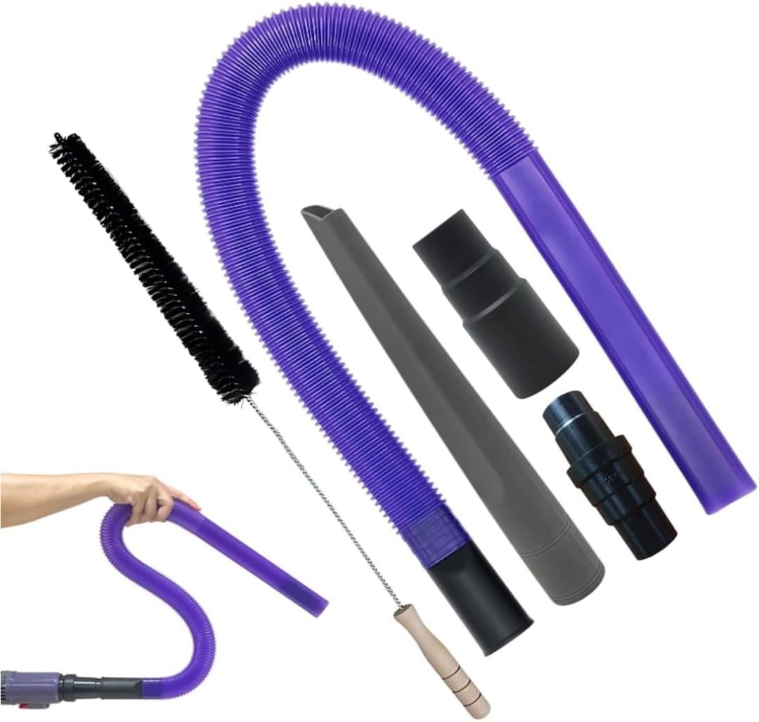 Dryer Vent Cleaner Kit with Extra-Long Flexible Crevice Tool for Shark Navigator NV350 Rocket HV300 HV301 HV322 HV371 HV372 Stratos AZ3002 Rotator NV500 NV501 (Replacement Vacuum Attachments)