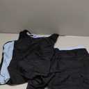 Daci Women Light Blue Plus Size Tankini High Waisted Racerback Two Piece Boyshort Swimsuit 18 Plus