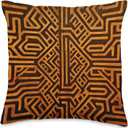 Kuba Cloth Pattern Congo Africa Throw Pillow (16x16)