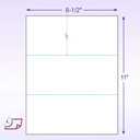 NextDayLabels - Pack of 500 Sheets, 8-1/2 x 11" Letter Size Perforated Paper (White, Perf @ 3-2/3" and 7-1/3")