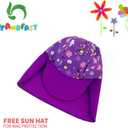 upandfast Baby/Toddler Swimsuit UPF 50+ Sun Protection One Piece Zipper Bathing Suit with Sun Hat Infant Beach Swimwear (Purple)