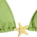 SOLY HUX Bikini Sets for Women Triangle Halter Bathing Suits High Cut Swimsuits Beach Wear (Green, L)