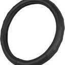 Motor Trend Ergonomic Grip Steering Wheel Cover/Protector for Small Size Steering Wheels in Cars, SUVs, Boats (13.5-14.5") (Grip Drive Pro Comfort Grip (Black/Black Stitching))