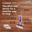Swiffer Power Mop Wood, Hardwood Floor Cleaner for Mopping Home, Bathroom, Kitchen, All Purpose Multi-Surface Cleaning Set includes PowerMop Wood, 2 Pads, 1 QuickDry Lemon Solution, & 2 Batteries