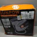 SUNPOW Retractable Garden Hose Reel - 1/2 inch x 50ft Heavy Duty Wall Mounted Hose Reel with 3/4 inch Brass Fitting & 10 Sprayer Nozzle - Any Length Lock, Auto Rewind System, 180Swivel Bracket- Grey