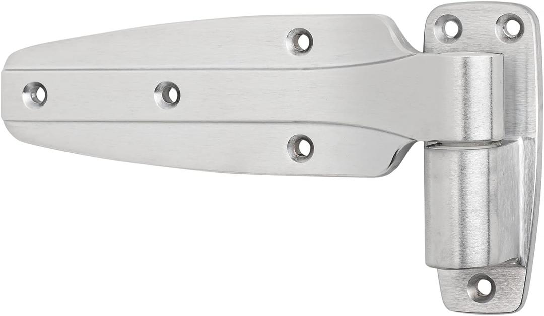 Kason 1245 Reversible Cam-Rise Hinge, Flush Offset, Brushed Chrome Finish, 11245000088