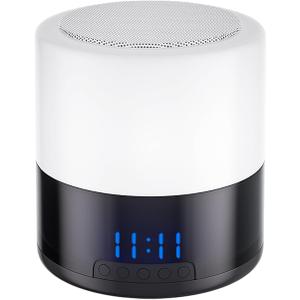 Security Camera Indoor for Home - Bluetooth Speaker - Homekit Camera - 1080P Clock Camera with 160Rotating Viewing Angle - Night Light - AI Motion Detection (Transparent Black)