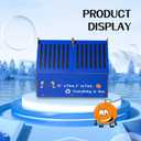 Flame-Shaped Pencil Holder (Includes 3 Flame-Themed Mini Figurines) Fun Office Desk Decor Accessory Gift for Teachers and Children (Green and light blue)