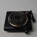 Elite Gourmet ESB100B Countertop Single Coiled Burner Electric Hot Plate, Temperature Control, Indicator Light, Easy to Clean, Black