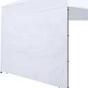 Instant SunWall for 10x10 Pop Up Canopy, Canopy Walls 10x10 for Outdoor Instant Canopies,1 Pack Sidewall Only (White) (Silver-coated White)