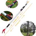 4.6-10ft Extendable Tree Pruner,Telescopic Tree Trimmer Pole Saw, Branch Cutter,Upgrade Steel Saw blade,Fruit Picker and Pruning Shears Gardening,Lightweight & Portable Lopper with a Fruit Mesh Bag