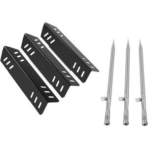17.7" Grill Burners Tube Replacement for Pit Boss Memphis Ultimate 4 In 1 Combo Smoker Grill, Stainless Gas Grill Burner Tube Kit-3 Pcs