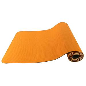 Spinway Eco Friendly Double Textures TPE Yoga Mat | Dual Tone Foam Based Yoga Mat Two Tone Gym mat Neon Orange