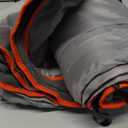 REDCAMP Large Waterproof Stadium Blanket for Cold Weather, Soft Warm Fleece Camping Blanket Windproof for Outdoor Sports, Blue/Red (Outer Grey/Inner Black)